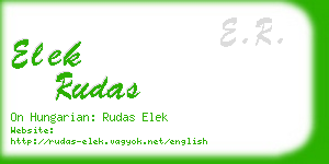 elek rudas business card